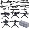 Military Building Set USA Army Figure Soldi Roadblock Sentry Post Mortar Sandbag Weapons Box 7061A Mini Brick Gift Toy K040