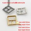 19MM Flat Arc Surface Japanese Character Needle Buckle - Metal Bag Hardware