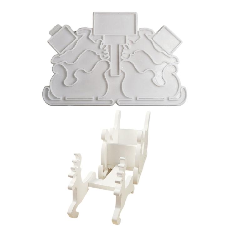 

Christmas Sleigh Deer Silicone Molds for Art Craft, Silicone Epoxy Resin Mould for Epoxy Resin, Gypsum Ornament 1