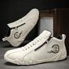 2025 Men's Casual Shoes Side Zipper Short Boots Versatile Flat Bottom Trendy Fashionable Men's Shoes Suitable for Outdoor Sports