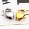 18 Karat Vergoldeter Edelstahl Herzförmiger Hummerkrallenverschluss Verbinder Zubehör für Halskette Armband Schmuck DIY Herstellung