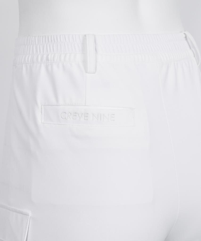 CREVE9 Multi-Pocket Point Anorak Shorts Wh