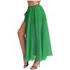 Gonna Chiffon Danza del Ventre da Donna Vita Elastica Volant a Cascata Spacco Laterale Costume da Ballo Svasato