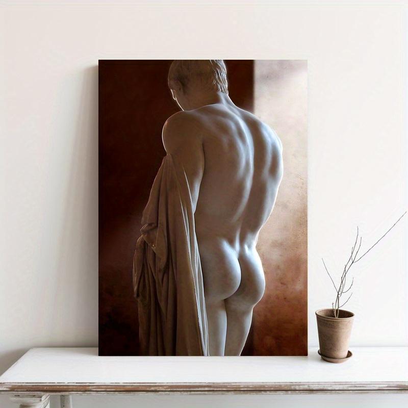 

В рамке - Художественная фигура черно-белая скульптура, художественный холст настенный постер, идеальный подарок для спальни и гостиной - включая крепеж для подвешивания 20*30cm(with frame)