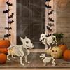 2025 New Creative Design Skeleton Decor Simulation Skeleton Wolf Halloween Decoration Props Household Garden Animals Ornament