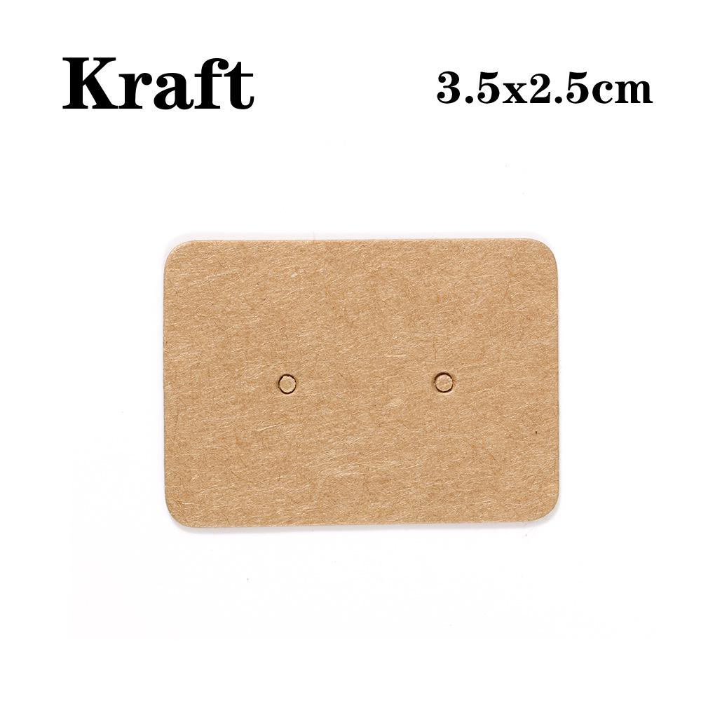 Kraft Paper Jewelry Card for Earrings and Necklaces - 2.5x3.5cm