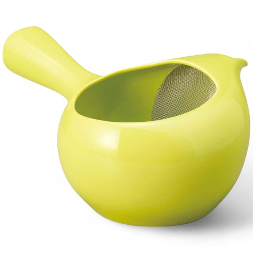 Mino Ware New Tea Pot with Mesh and Made In Japan J-kitchens M-Ami Strainer, 640cc,
