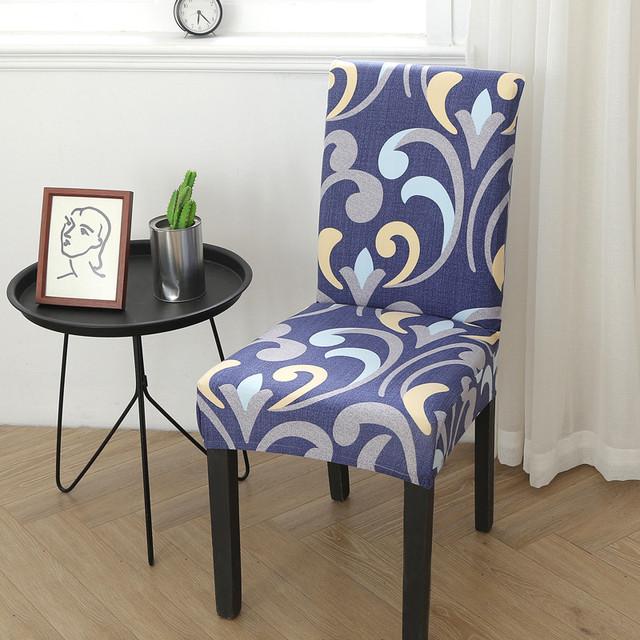 Spandex Chair Covers Printed Dining Room Stretch Seat Cover Chair Protective Case For Restaurant Banquet Kitchen Hotel