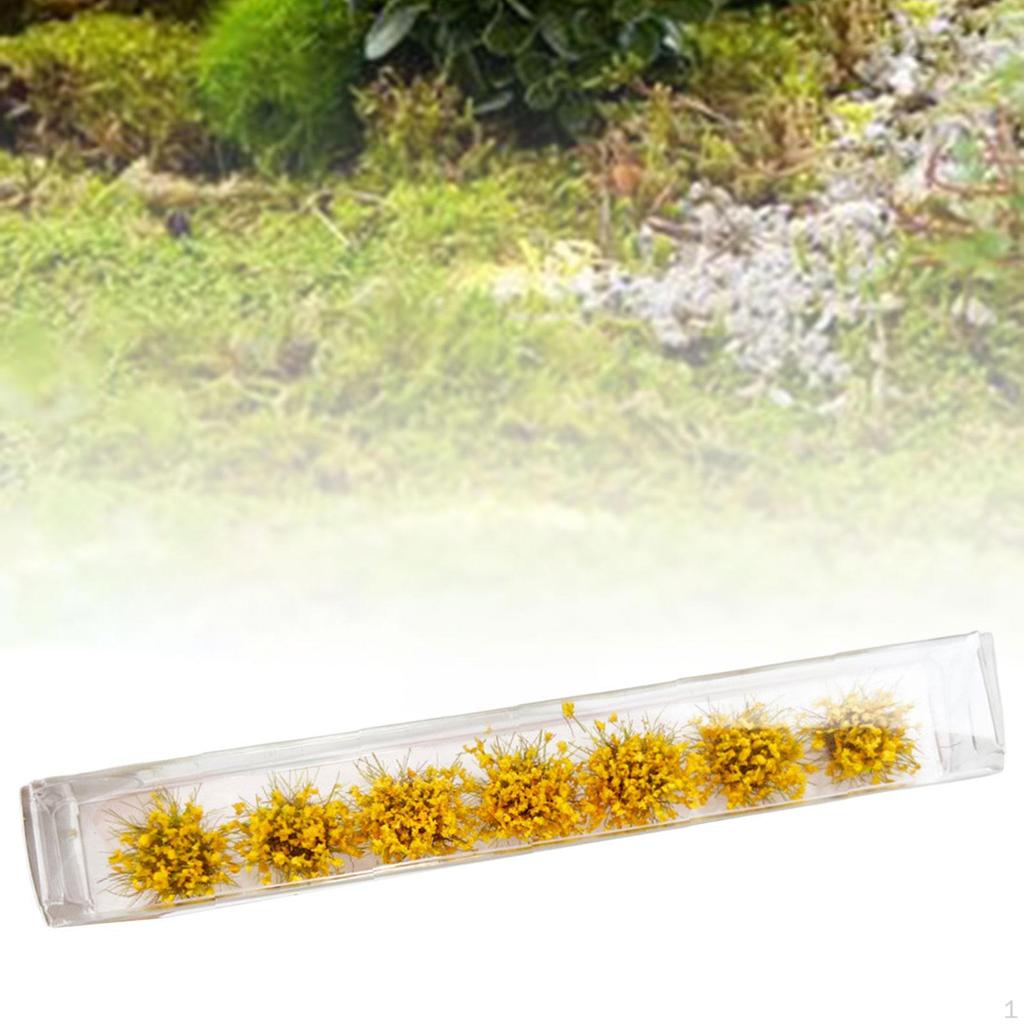 7 Pieces 1:35 1:48 1:72 1:87 Miniature Grass DIY Railroad Scenery Train Tuft Flower