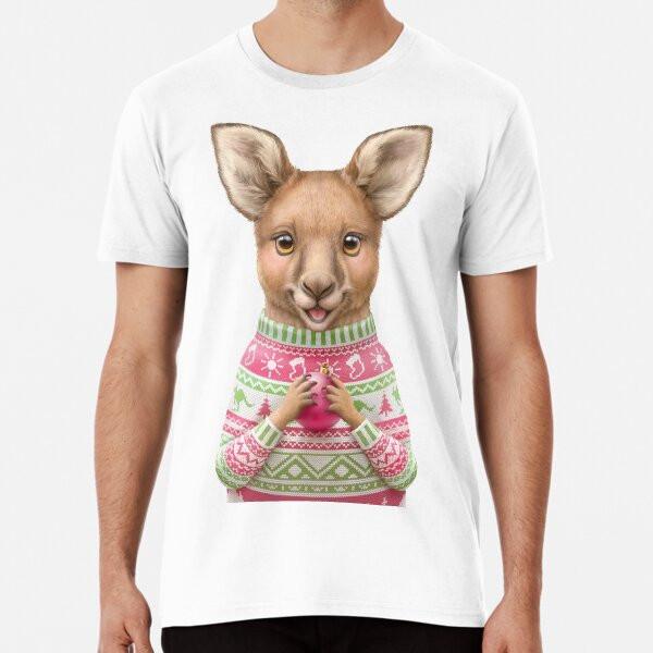 Australian Christmas Kangaroo TShirt Made in Australia Unisex T-Shirt XL