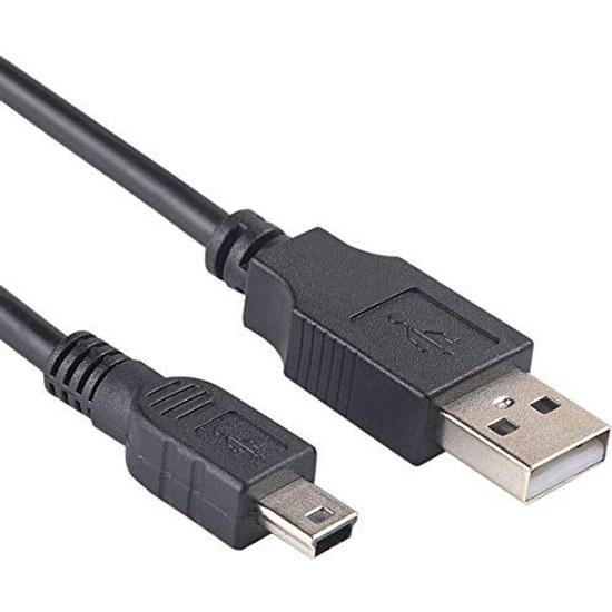 Mini USB Interface Charging Data Transfer Cable Compatible Canon PowerShot Digital Cameras Camcorders (80cm Black)