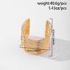 Punk wide version bracelet European and American jewelry brushed line alloy bracelet exaggerated gold opening bracelet
