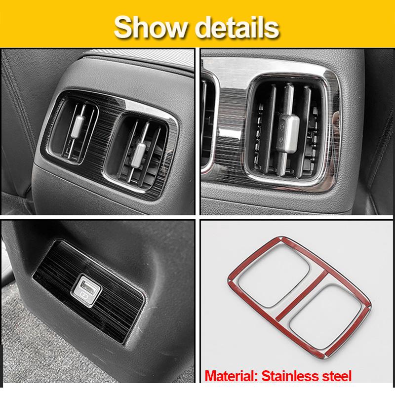 Pre Hyundai Tucson NX4 2022 2023 Hybridné auto N Line Zadný vývod klimatizácie Kryt Obloženie nálepky Príslušenstvo