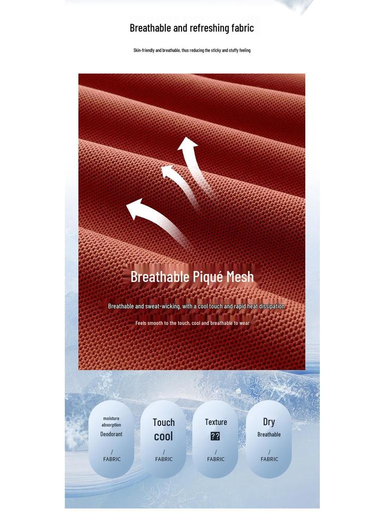 Herren 220g Kurzarm-Poloshirt: Sommer Umlegekragen mit Stickerei, Leichte Businesskleidung, Hochwertige Qualität