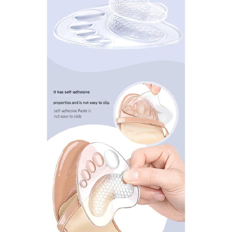 4Pairs High Heel Protectors Pads Soft Forefoot Cushion Anti Blister Adhesive Shoe Inserts For Women Dress Shoe