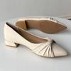 Fashion 2025 Fashionable Style Women's Mid Heel Crystal Embellished Pointed Toe Single Shoes Autumn New Arrival Versatile