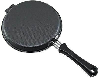 Shimomura Kihan Poêle Intérieure Fabriquée en Compatible Chaleur Directe et Induction Parfait pour et Autres Cuissons Produit Facile 36469 Poêle Double Face,
