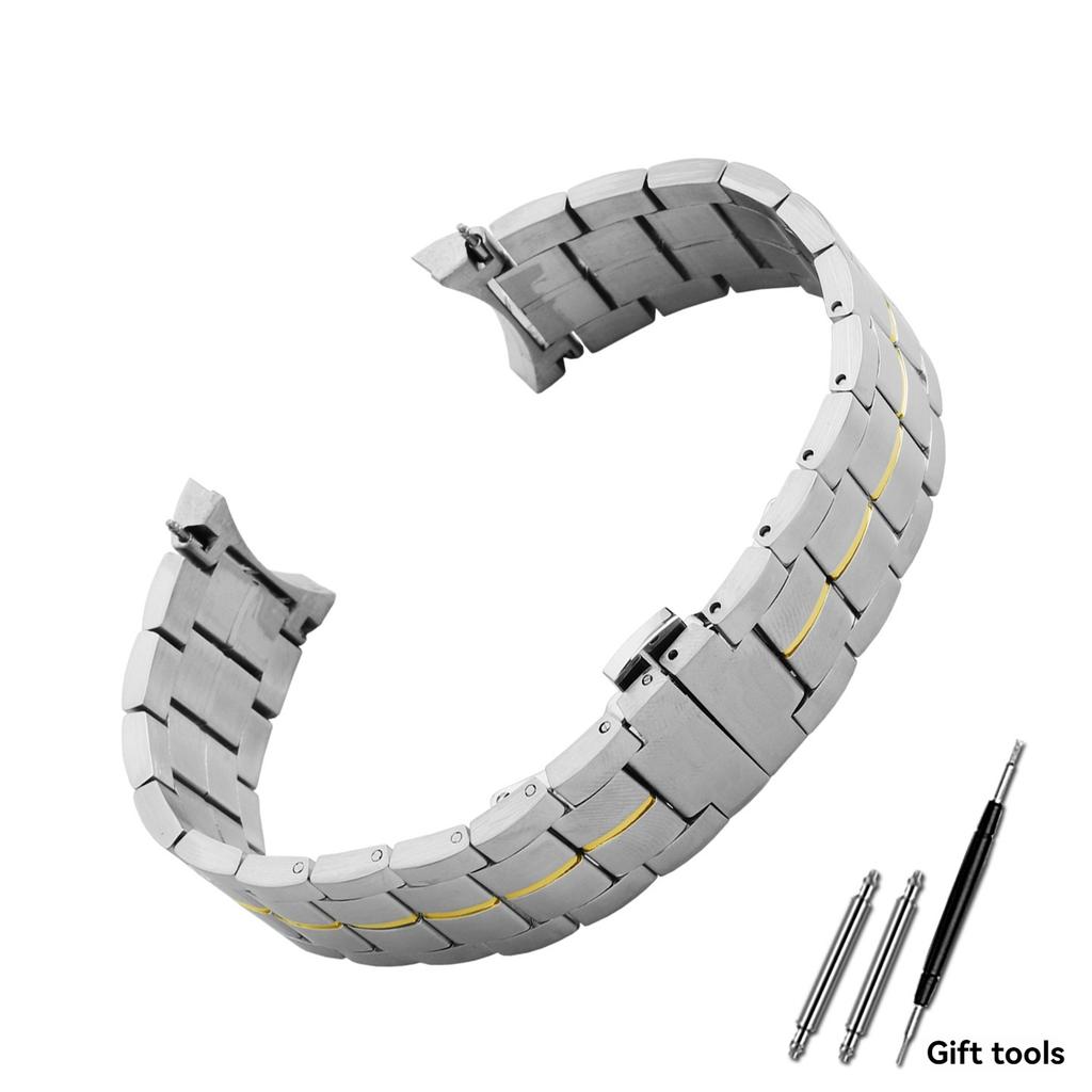 ONEFor Tissot 1853 Haozhi Serie T086 Horlogeband T086407A T086408A Gebogen Einde Massief Roestvrij Staal Band Horlogeketen Heren 22mmMN