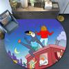 Tuca & Bertie Round Area Rug,Carpet Rug for Living Room Bedroom Sofa Playroom Decor,Non-slip Floor Mat