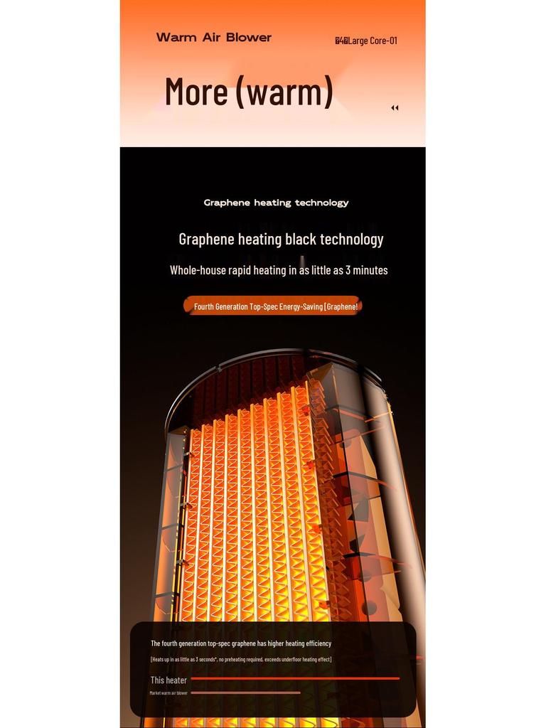 Cross-Border Touch-Screen Graphene Electric Heater