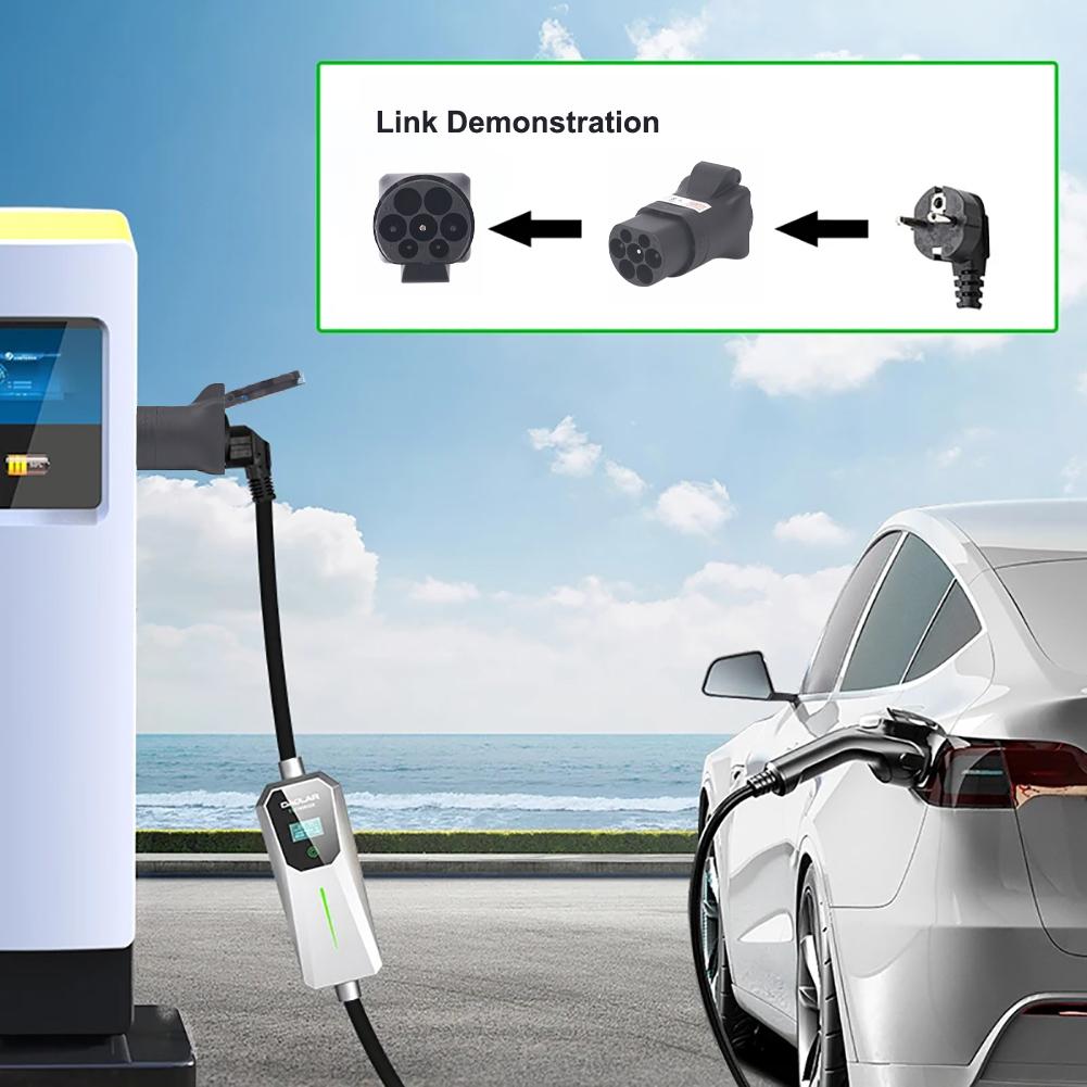 Fișă 220V Tip 2 Mascul/Femelă la Priză AC UE Adaptor Încărcare EV Portabil 7 pini IEC 62196-2 Încărcător EV Conector EV Conversie