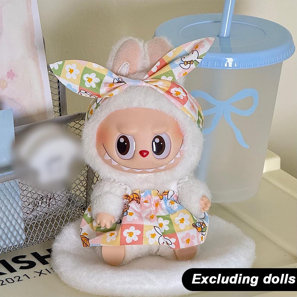 For 17cm Labubu Doll Clothes Fashion Clothes Dress Doll Clothes Color Match Overalls Dolls Accessories Cute Decoration Little Clothes