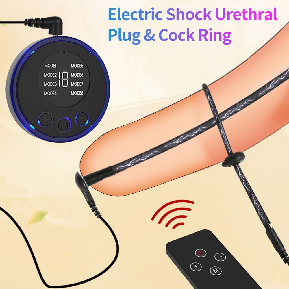 SM Șoc Electric Uretra Jucător Margea Metalică Plug Uretral Sondă Uretrală Inel Penis Masaj Prostată Tijă Ochi de Cal Produse Sexuale