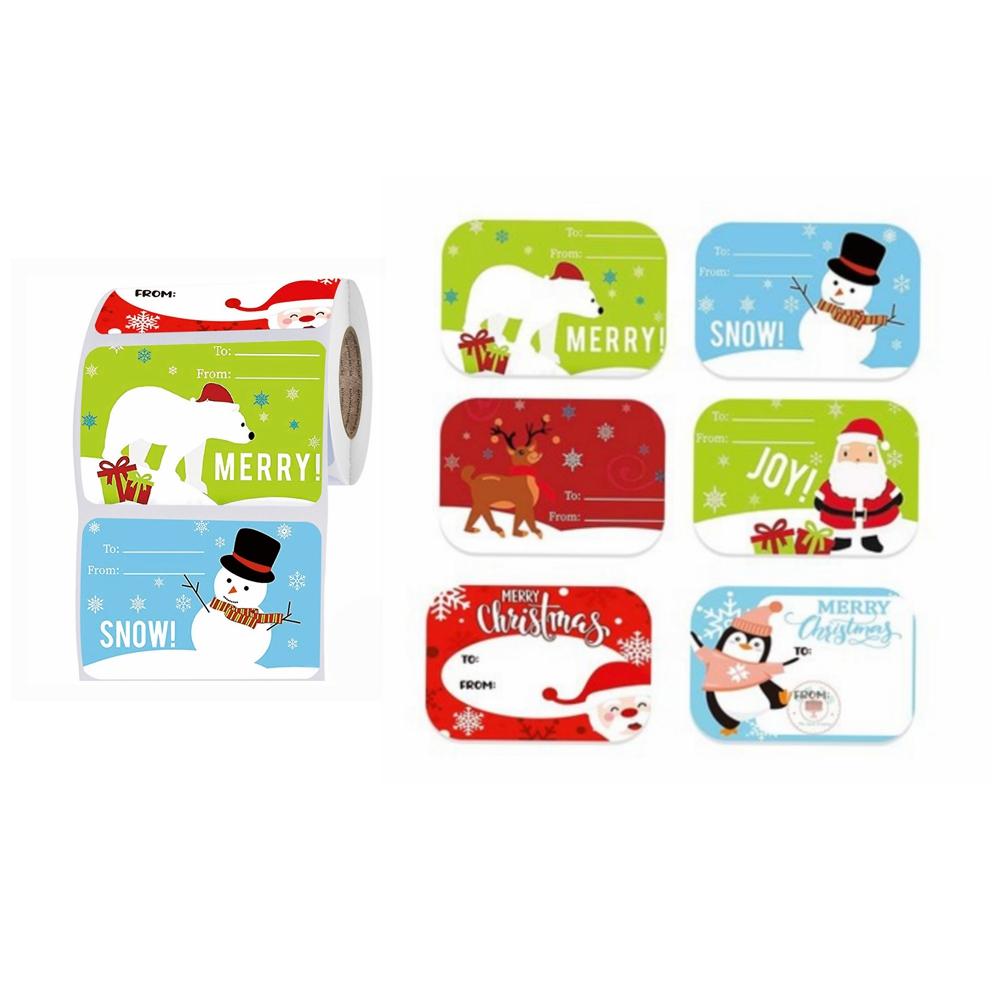 Label Paper Phone Stickers Merry Christmas Children X123