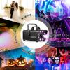 8 LED 500W Small Halloween Fog Machine KTV Stage Lighting Effect Atmosphere Equipment Adjustable Color Smoke Machine