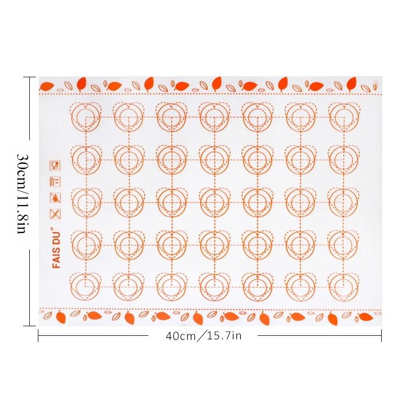 Silikon Macaron Backmatte Antihaft Fondant Keksmatte Ofen Backblech Liner Kuchen Gebäckwerkzeuge Teig ausrollen Matten