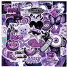50/100 Pcs Purple Y2K Fresh Mix Doodle Stickers for Suitcase Helmet Skateboard Phone Laptop Stationery Box Vinyl Decals