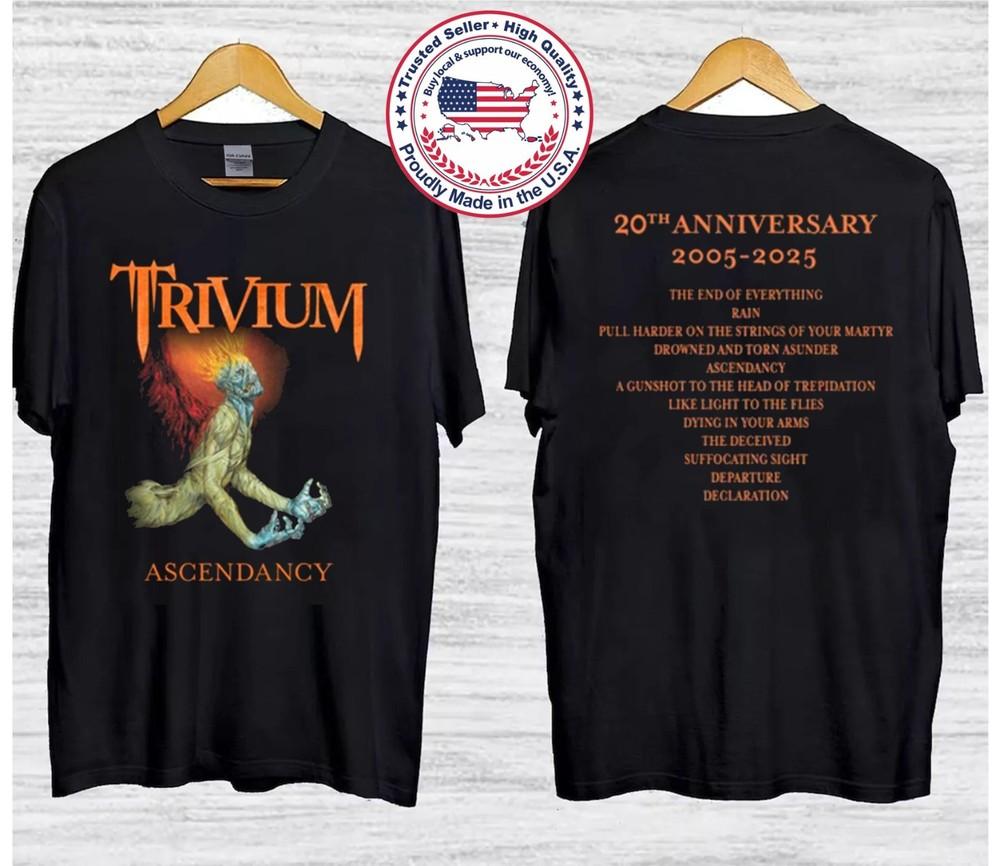 РАСПРОДАЖА Футболка Trivium Band Ascendancy 20-летний юбилей 2005-2025 Унисекс XXXL