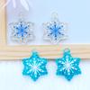 8Pcs New Cute Mini Snowflake Pendant Flat Back Resin Cabochons Scrapbooking DIY Jewelry Craft Decoration Accessorie W07