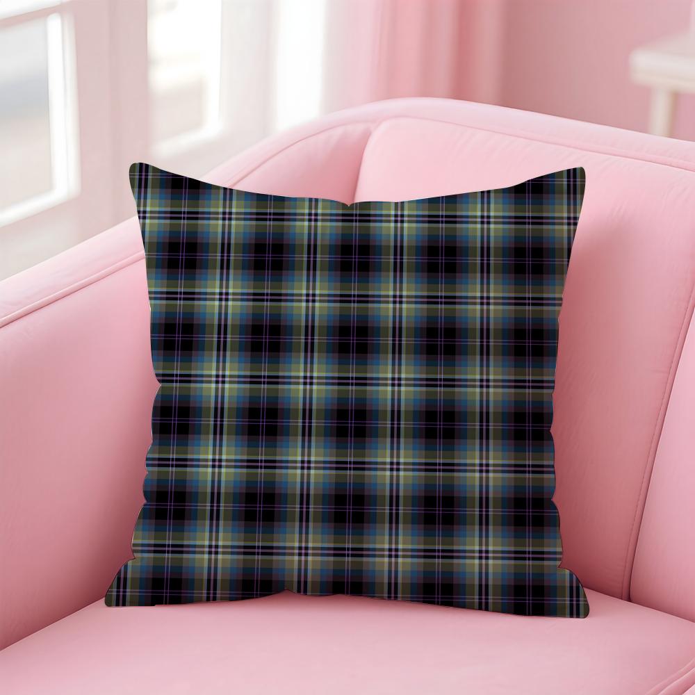 Checkered Pattern Cushion Cover Comfortable Reversible Pillow Cover Ideal for Car Sofa Bedroom  Beyond