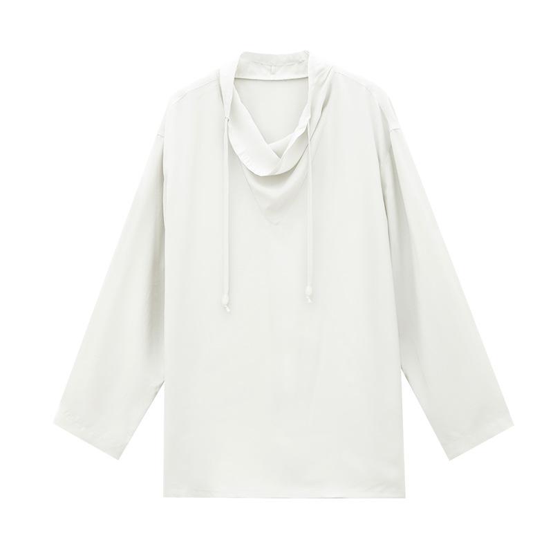 

Love & Nancy Sonnet 2025: Korean Summer Tencel Long Sleeve Women s Relaxed Draped Collar One Size