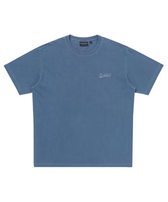 Syupeodeulai Small Vintage Logo Washed T-Shirt Dark Blue