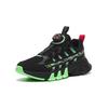 Anta Childrens Comfortable Daily Casual Shoes Kids Sneakers Black Green 312318802-7