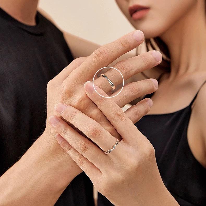 Interwoven Love Couple Rings Unique Design Minimalist Fashion Jewelry