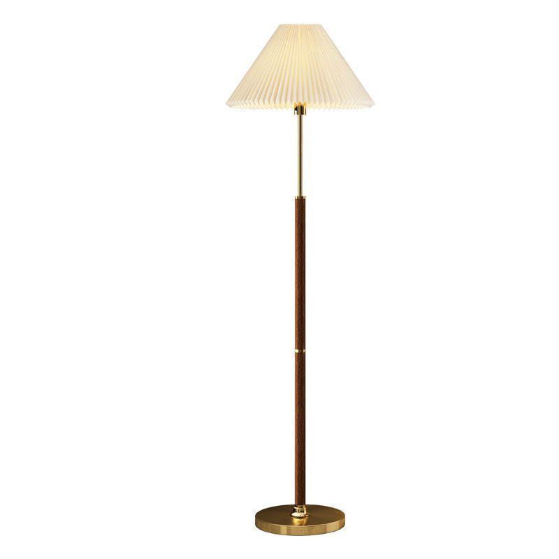 Retro Pleated Floor Lamp for Living Room or Bedroom - Eye-Protective, Luxury, and Simple Design