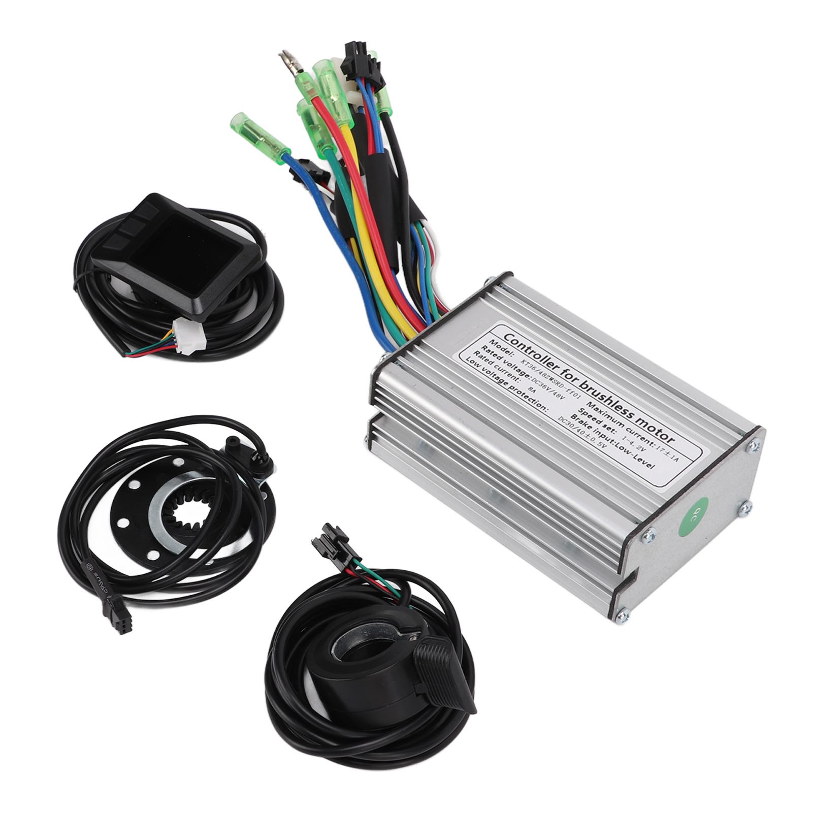 

36V 48V 350W Electric Motor Controller Kit 17A Brushless Motor Controller with KT LCD7C Display Panel Sensor Throttle