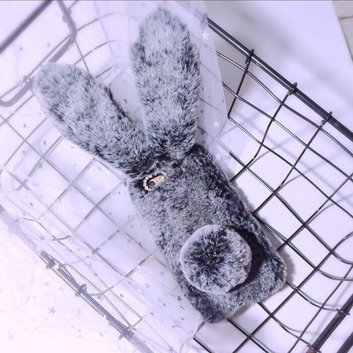 Rex Rabbit Ears Velvet iPhone Case for Apple X, 8, 7, 6, 6s, XRplus - Cute, Soft, Furry, Female-Friendly