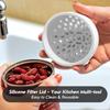 Kitchen strainer, multi-purpose mini strainer, portable mini can drain, silicone material, for draining chickpeas and canned fru