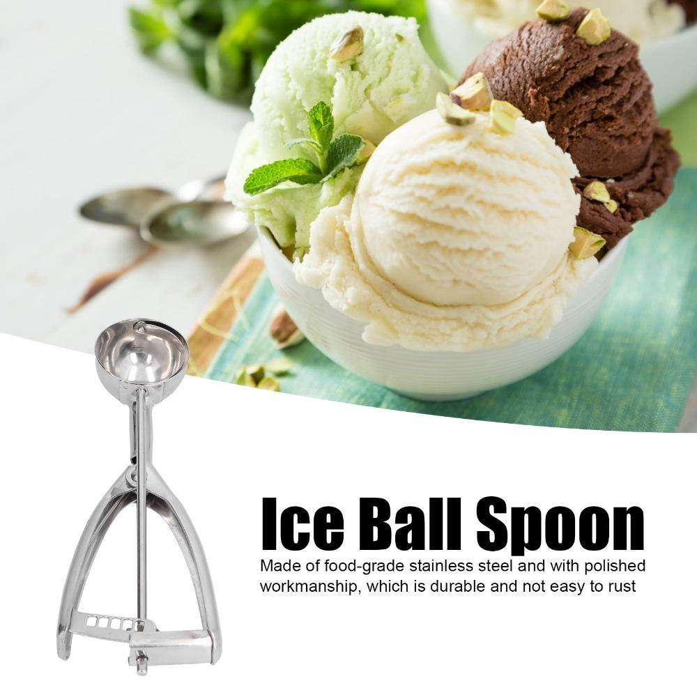 Stainless Steel Ice Cream Scoop 4/5/6 CM Diameter Manual Digging Spoon  For Home