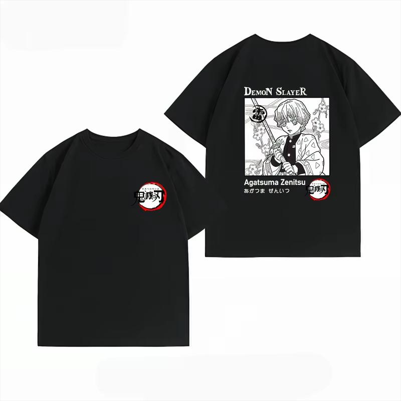 Summer Bandai Demon Slayer Casual Short‑Sleeve T‑Shirt With Kamado Tanjiro Print Graphic Women And Men T-Shirt