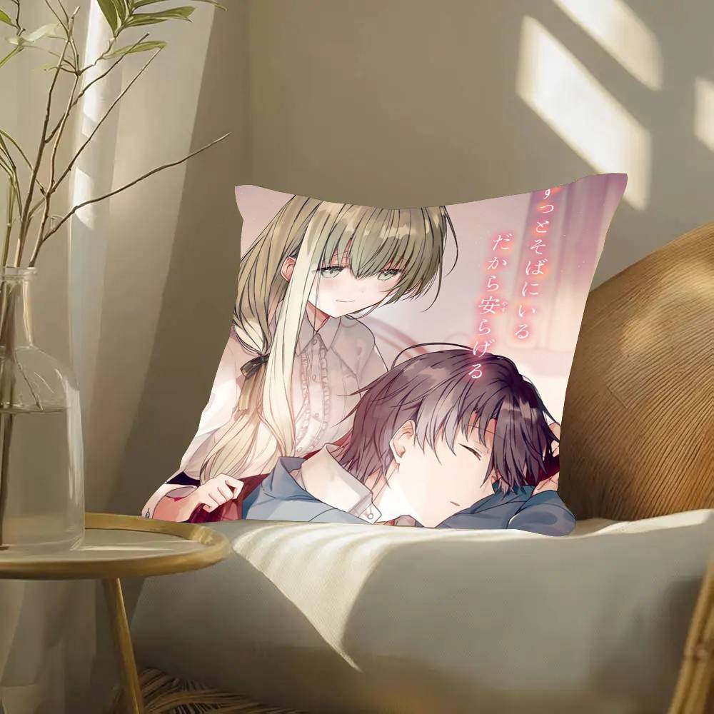 Saint Cecilia And Pastor L-Lawrence Anime Pillow Case Fashion Square Pillowcase Bedroom Sofa Room Ins Decoration Leisure