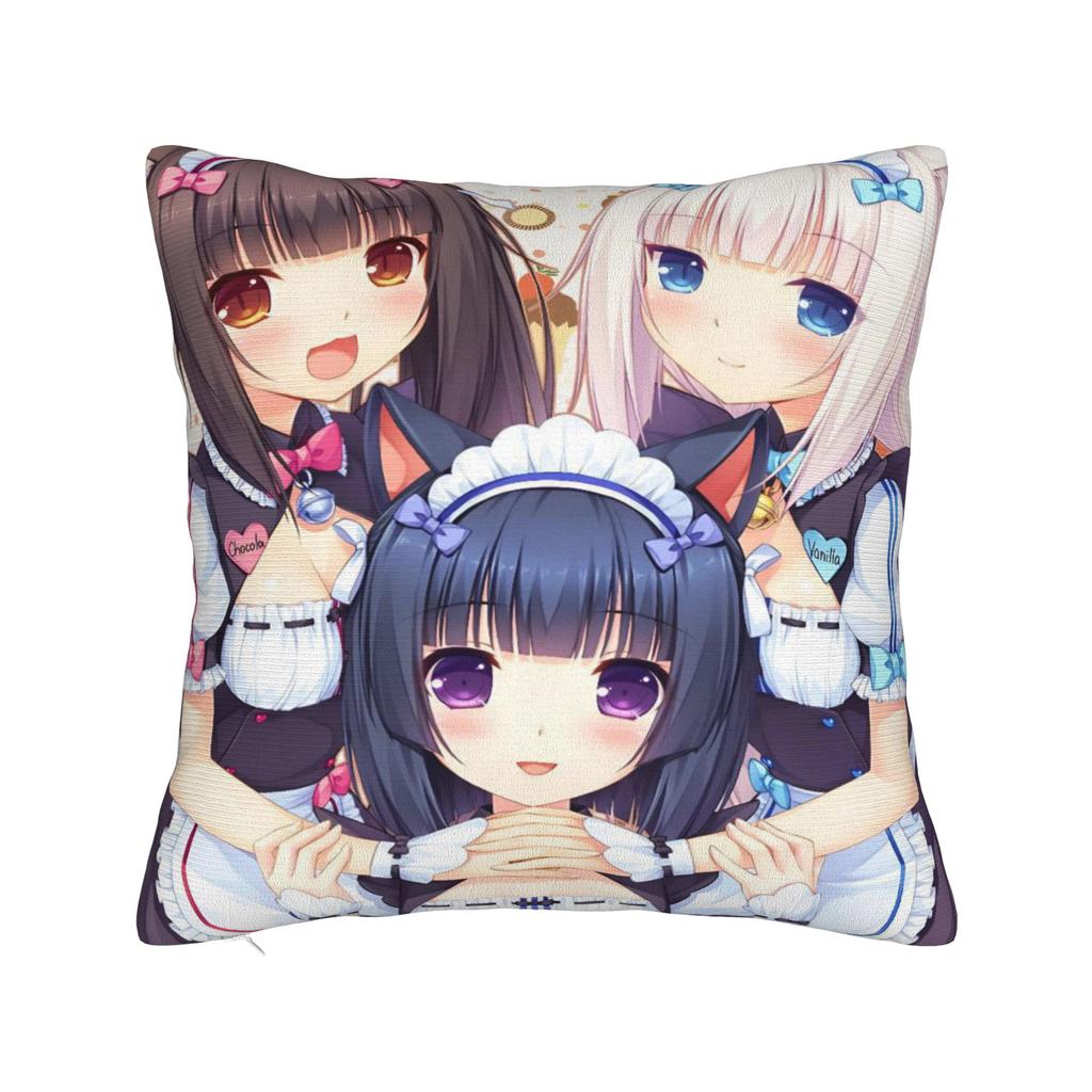 Anime N-Nekopara Pillowcases Product Printing Cushion Cover Decorations  Pillow Case Cover Home Multi-Size