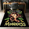 Custom Name Monkey Printed Carpet,Rug for Office Chair Living Room Bedroom Kitchen Room Decor Gifts.