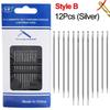 36/24/12pcs Blind Needle Elderly Needle-side Hole DIY Hand Household Stainless Steel Sewing Needless Threading Apparel Sewing