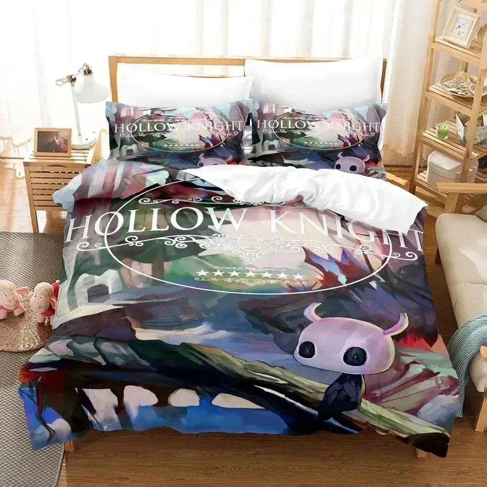 3D Anime Game Hollow Knight Bedding Set Duvet Cover Bed Set Quilt Cover Pillowcase Comforter king Queen Size Boys Adult