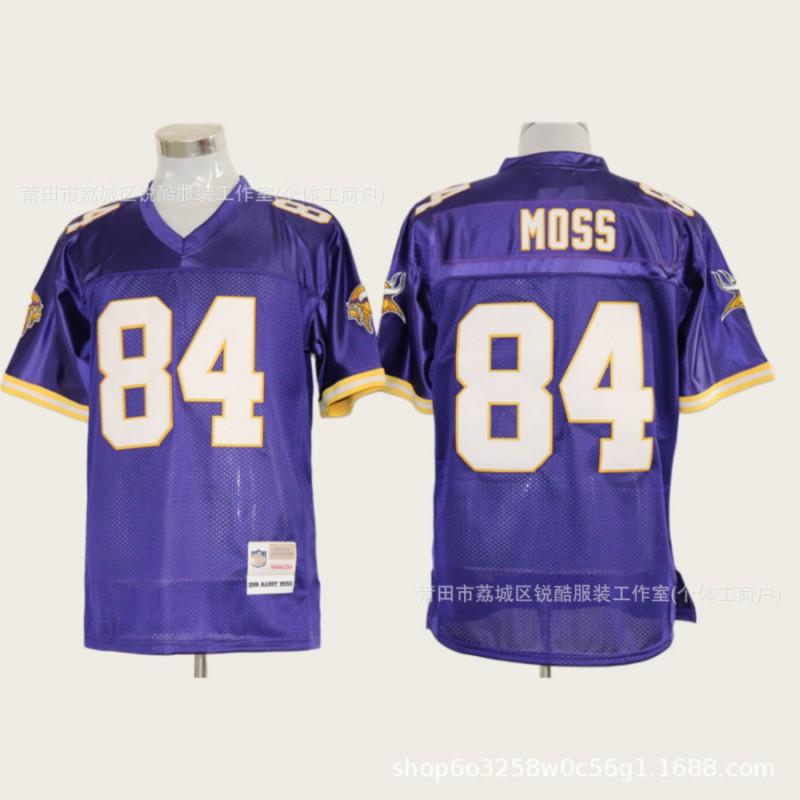 Retro Embroidered Mesh Football Jersey Men Women Viking Team Style Fall Winter Sportswear